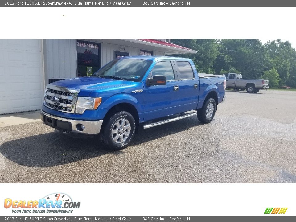 2013 Ford F150 XLT SuperCrew 4x4 Blue Flame Metallic / Steel Gray Photo #10