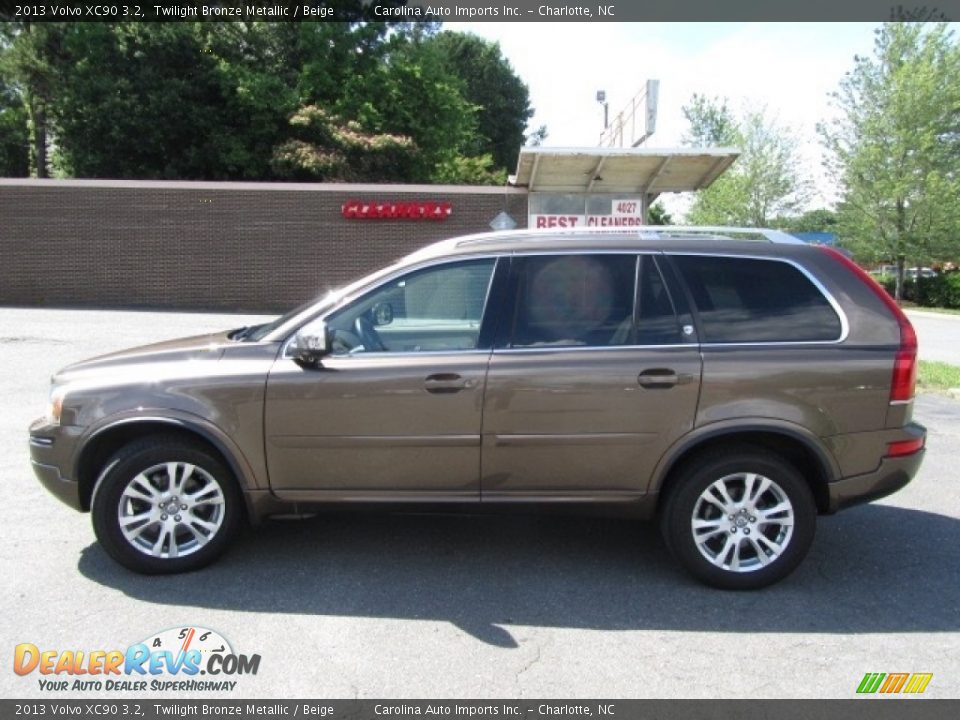 2013 Volvo XC90 3.2 Twilight Bronze Metallic / Beige Photo #7