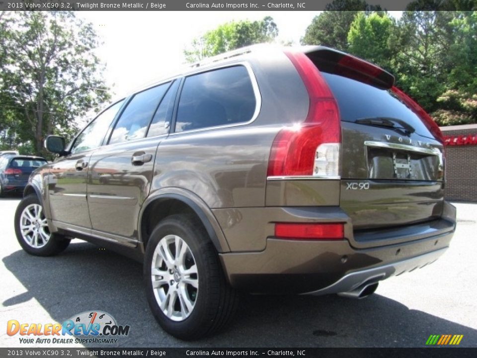 2013 Volvo XC90 3.2 Twilight Bronze Metallic / Beige Photo #8