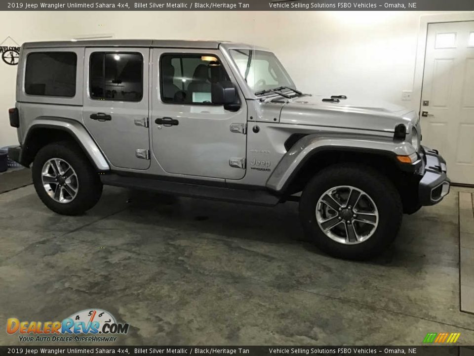 2019 Jeep Wrangler Unlimited Sahara 4x4 Billet Silver Metallic / Black/Heritage Tan Photo #3