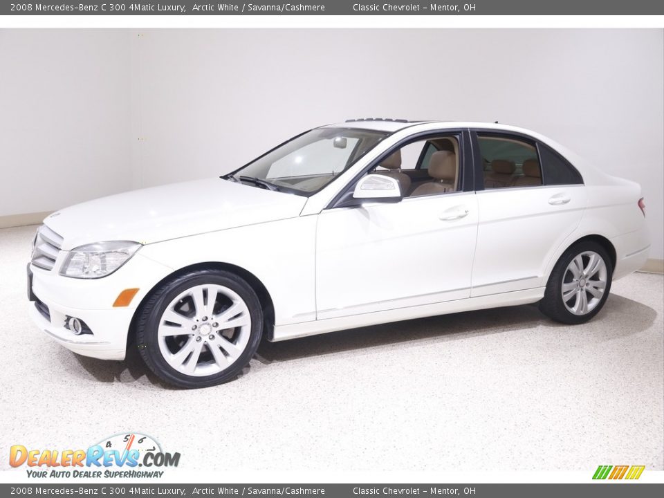 2008 Mercedes-Benz C 300 4Matic Luxury Arctic White / Savanna/Cashmere Photo #3