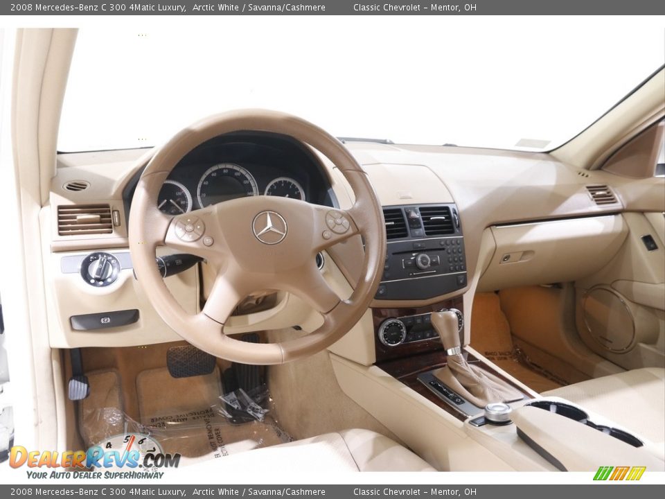 2008 Mercedes-Benz C 300 4Matic Luxury Arctic White / Savanna/Cashmere Photo #6