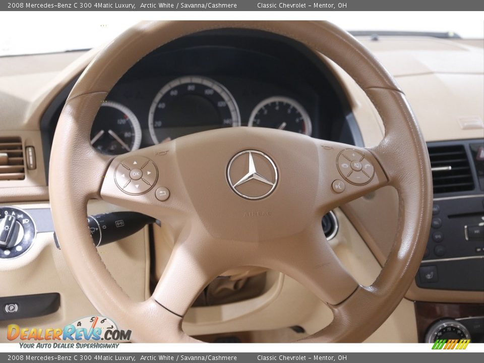 2008 Mercedes-Benz C 300 4Matic Luxury Arctic White / Savanna/Cashmere Photo #7