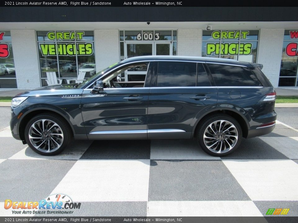 2021 Lincoln Aviator Reserve AWD Flight Blue / Sandstone Photo #1