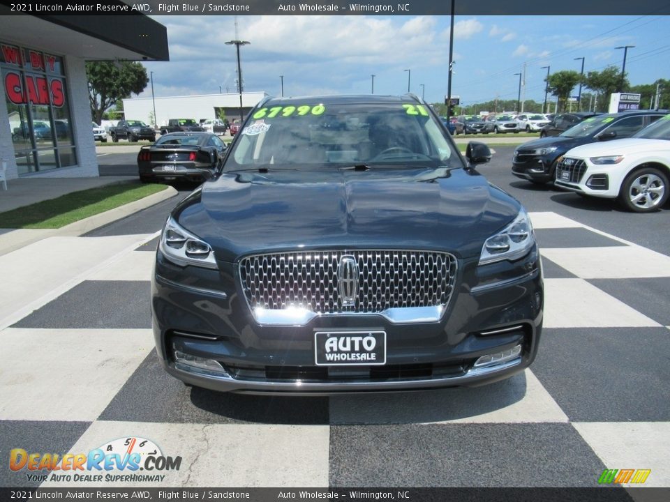 2021 Lincoln Aviator Reserve AWD Flight Blue / Sandstone Photo #2