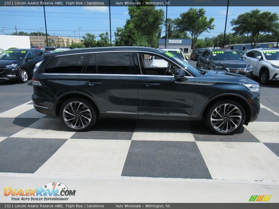 2021 Lincoln Aviator Reserve AWD Flight Blue / Sandstone Photo #3
