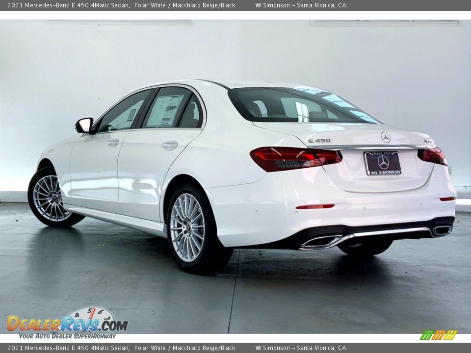 2021 Mercedes-Benz E 450 4Matic Sedan Polar White / Macchiato Beige/Black Photo #2