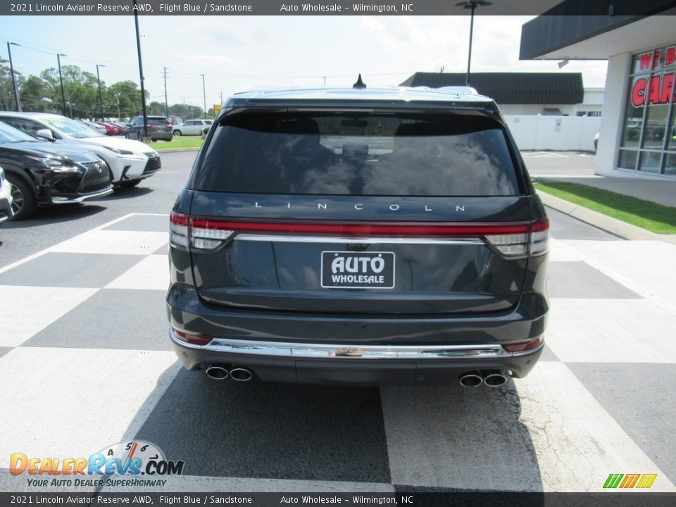 2021 Lincoln Aviator Reserve AWD Flight Blue / Sandstone Photo #4