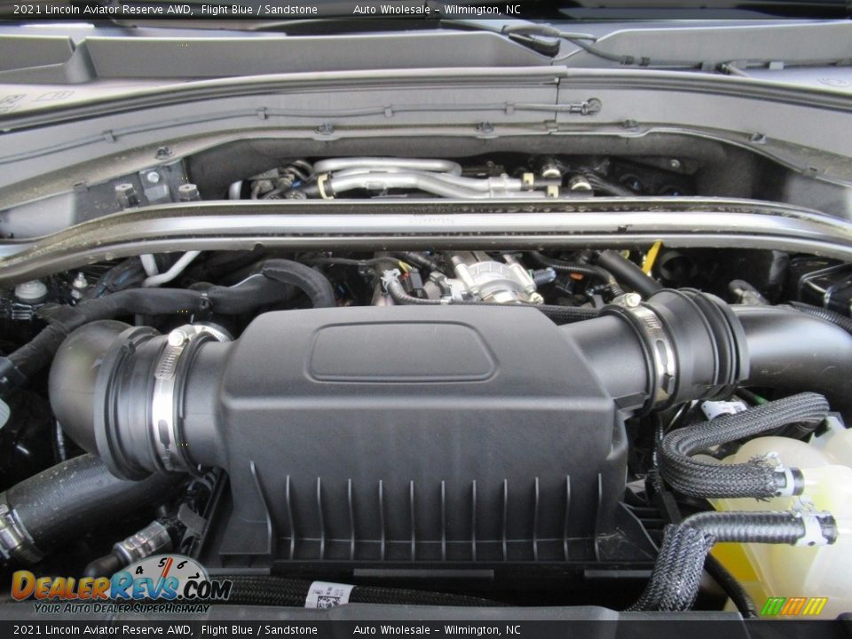 2021 Lincoln Aviator Reserve AWD Flight Blue / Sandstone Photo #6