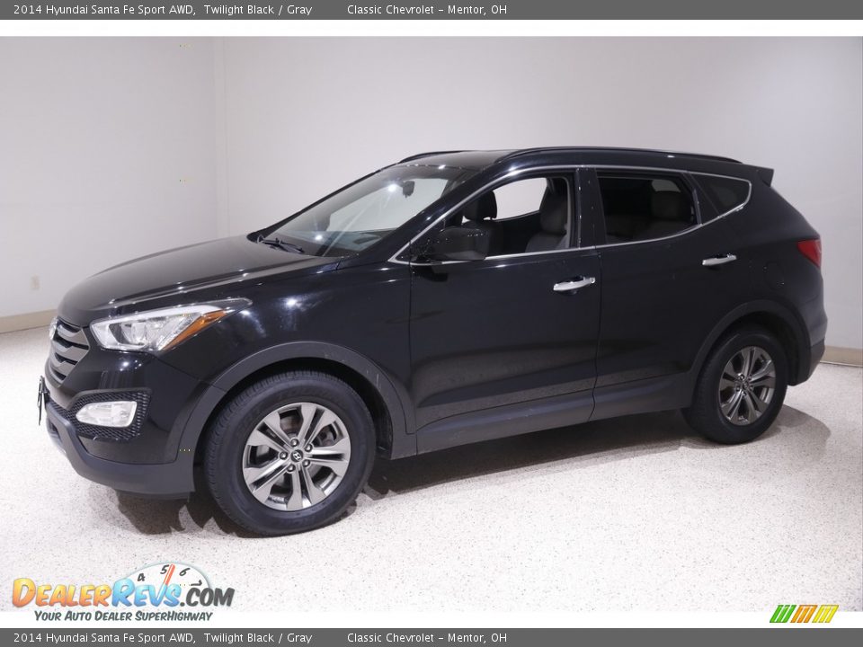 2014 Hyundai Santa Fe Sport AWD Twilight Black / Gray Photo #3