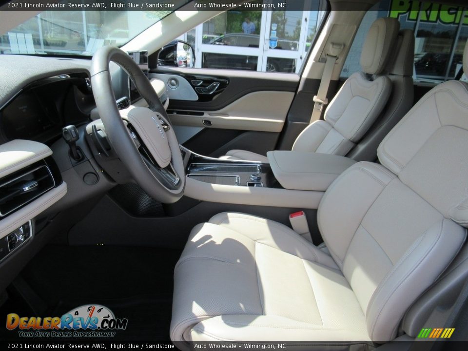 2021 Lincoln Aviator Reserve AWD Flight Blue / Sandstone Photo #10