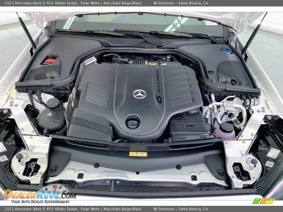 2021 Mercedes-Benz E 450 4Matic Sedan Polar White / Macchiato Beige/Black Photo #9