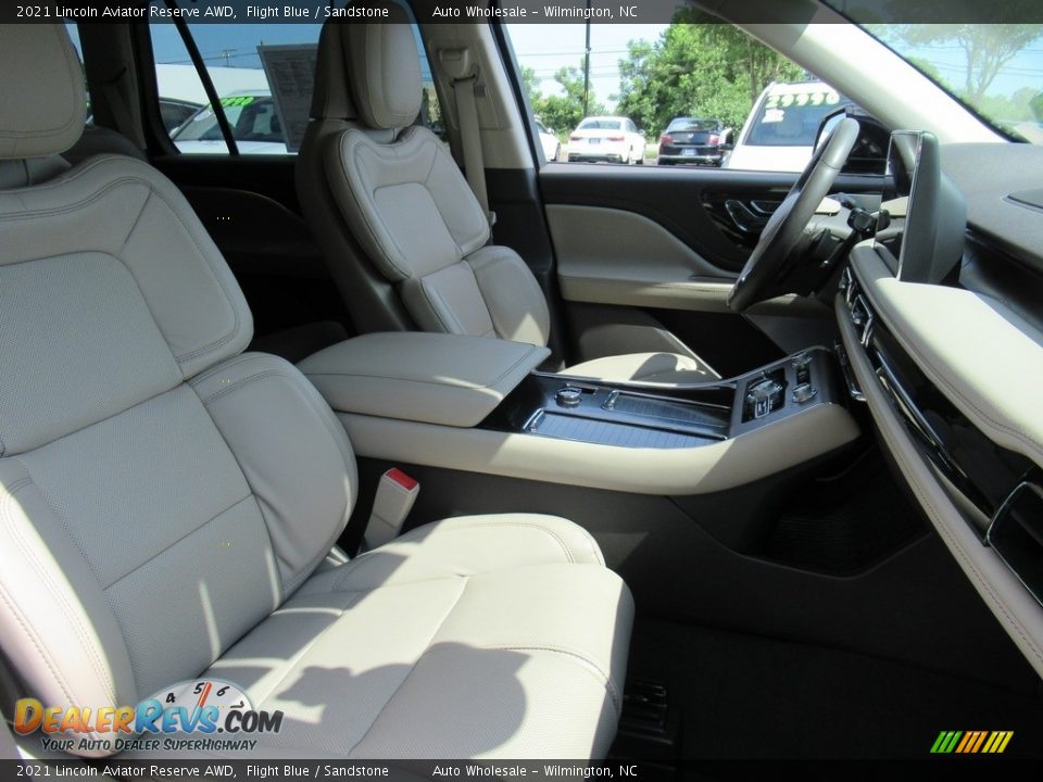 2021 Lincoln Aviator Reserve AWD Flight Blue / Sandstone Photo #13