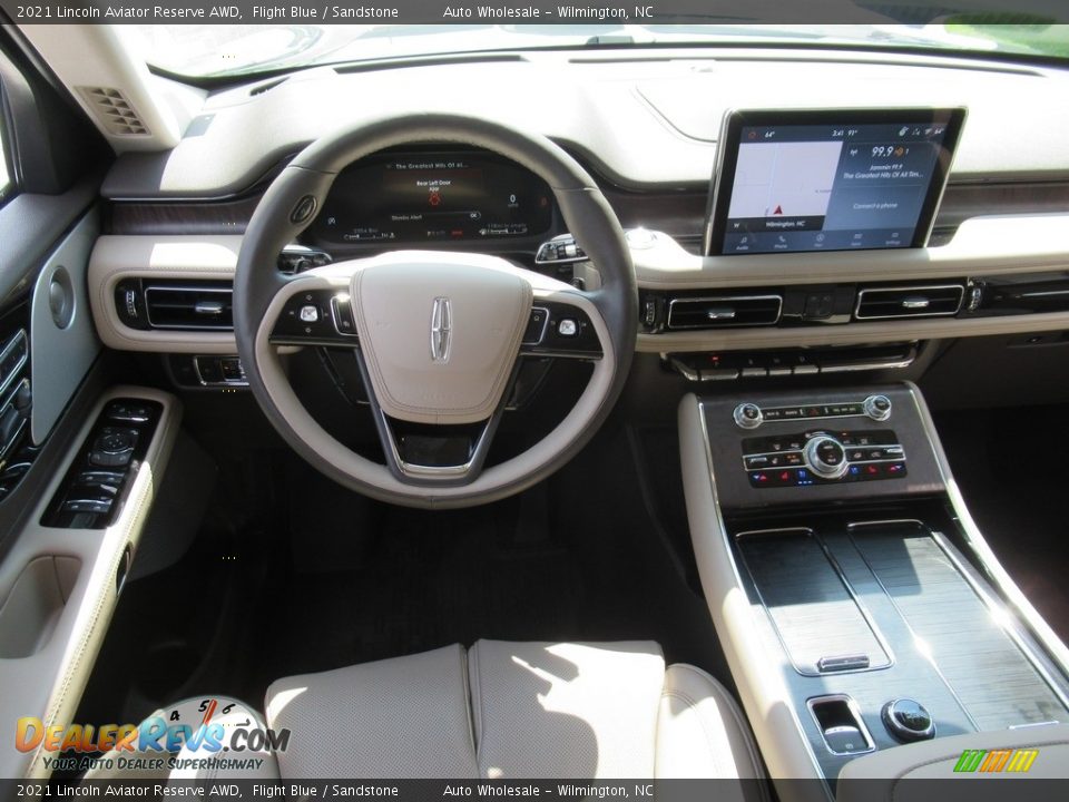 2021 Lincoln Aviator Reserve AWD Flight Blue / Sandstone Photo #15
