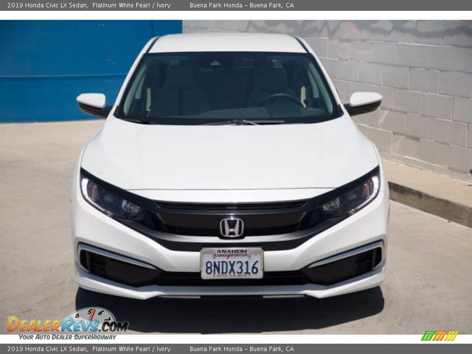 2019 Honda Civic LX Sedan Platinum White Pearl / Ivory Photo #7