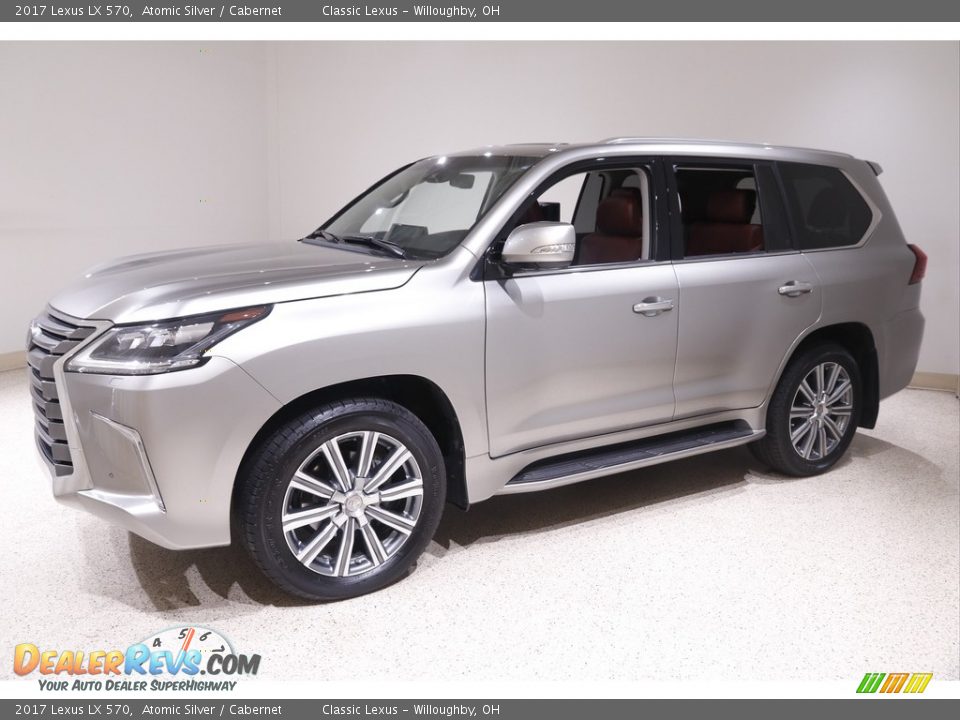 2017 Lexus LX 570 Atomic Silver / Cabernet Photo #3