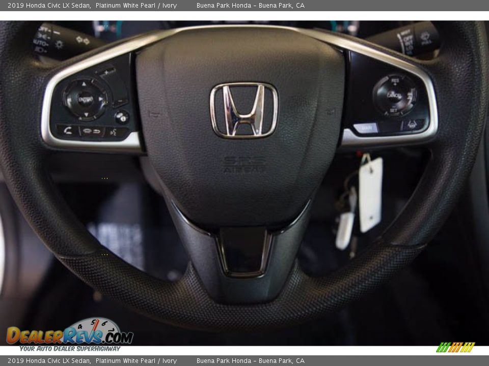 2019 Honda Civic LX Sedan Platinum White Pearl / Ivory Photo #15
