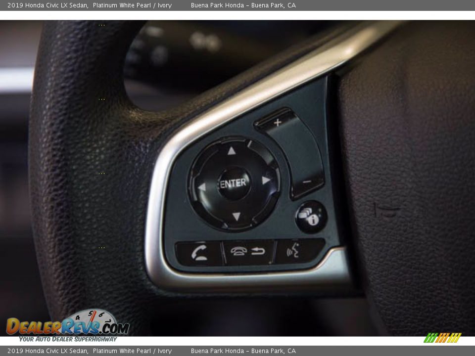 2019 Honda Civic LX Sedan Platinum White Pearl / Ivory Photo #16