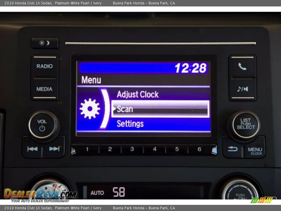 2019 Honda Civic LX Sedan Platinum White Pearl / Ivory Photo #26