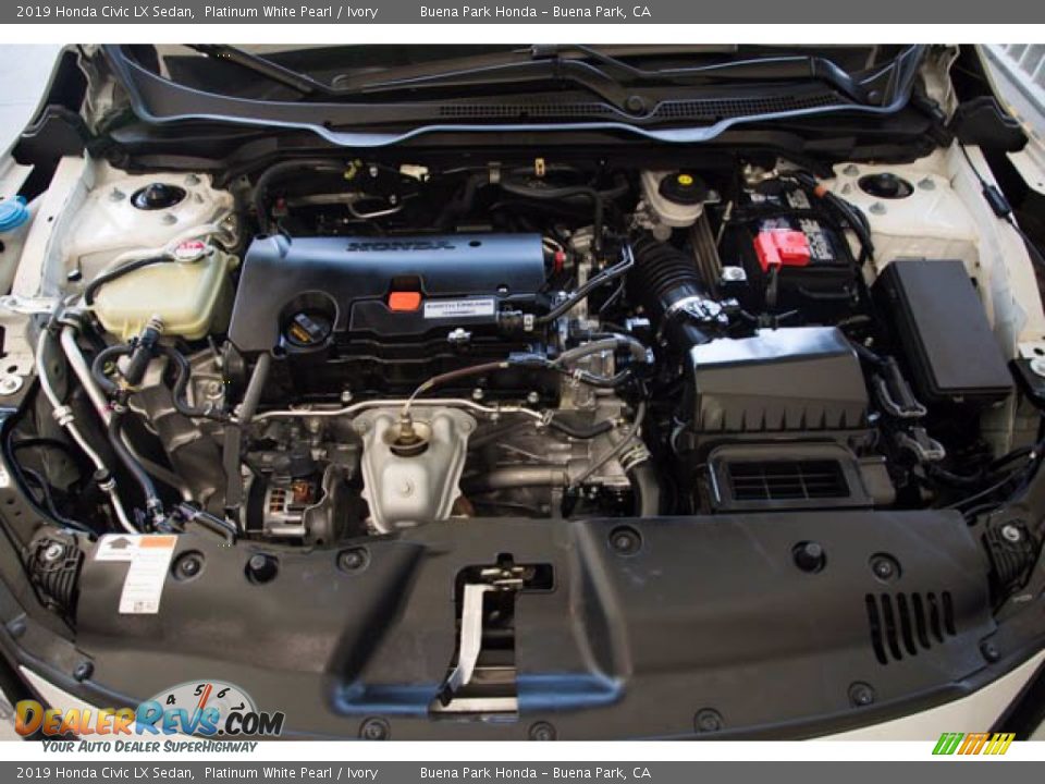 2019 Honda Civic LX Sedan Platinum White Pearl / Ivory Photo #34