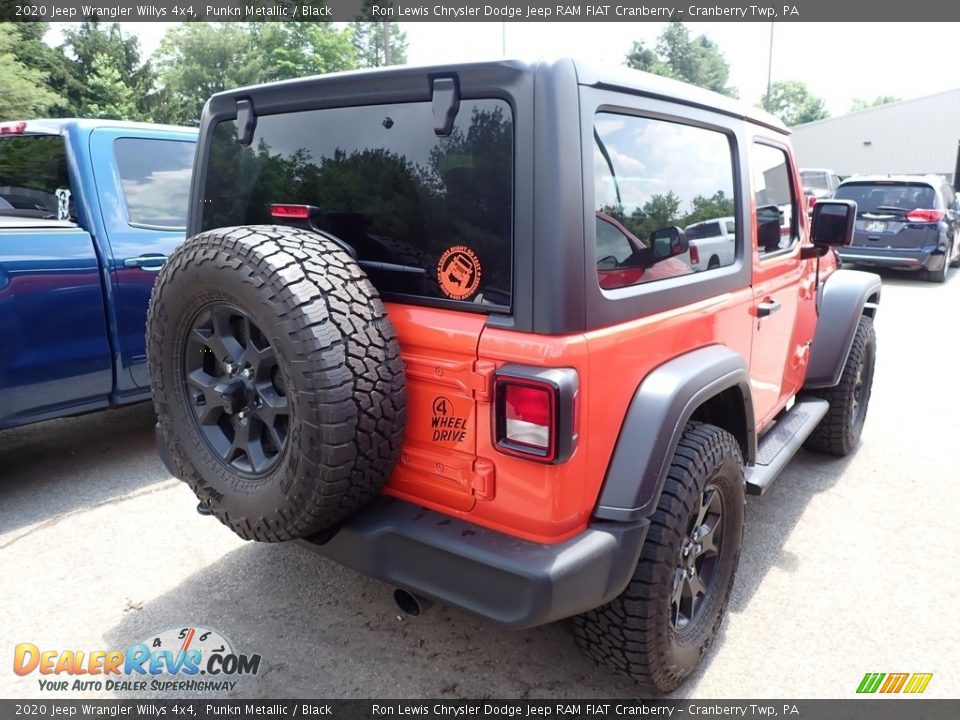 2020 Jeep Wrangler Willys 4x4 Punkn Metallic / Black Photo #3