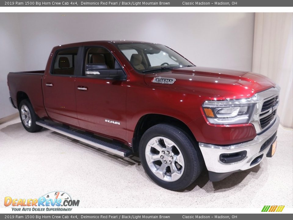 2019 Ram 1500 Big Horn Crew Cab 4x4 Delmonico Red Pearl / Black/Light Mountain Brown Photo #1