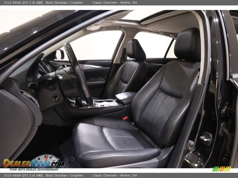 Graphite Interior - 2016 Infiniti Q50 3.0t AWD Photo #5