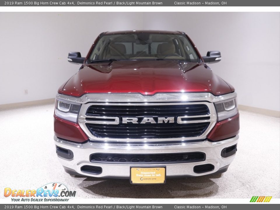 2019 Ram 1500 Big Horn Crew Cab 4x4 Delmonico Red Pearl / Black/Light Mountain Brown Photo #2