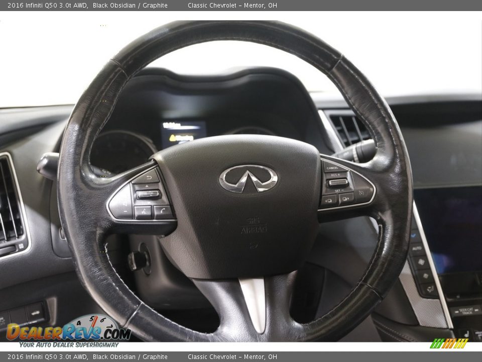 2016 Infiniti Q50 3.0t AWD Steering Wheel Photo #7