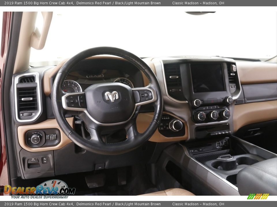 2019 Ram 1500 Big Horn Crew Cab 4x4 Delmonico Red Pearl / Black/Light Mountain Brown Photo #6