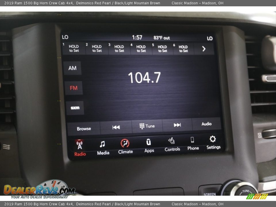 2019 Ram 1500 Big Horn Crew Cab 4x4 Delmonico Red Pearl / Black/Light Mountain Brown Photo #10