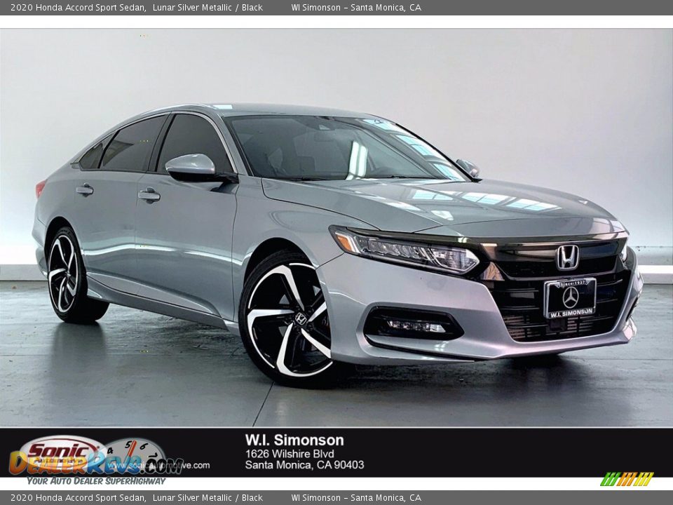 2020 Honda Accord Sport Sedan Lunar Silver Metallic / Black Photo #1