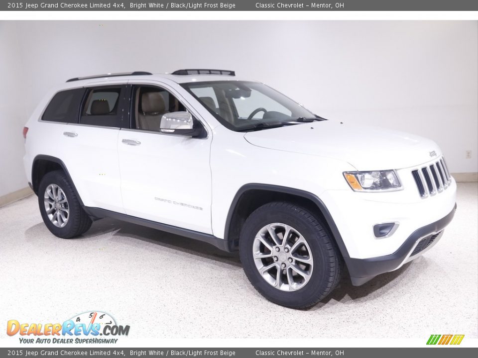 2015 Jeep Grand Cherokee Limited 4x4 Bright White / Black/Light Frost Beige Photo #1