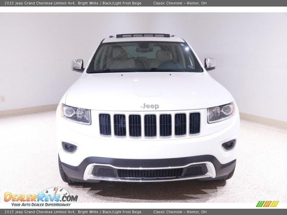 2015 Jeep Grand Cherokee Limited 4x4 Bright White / Black/Light Frost Beige Photo #2