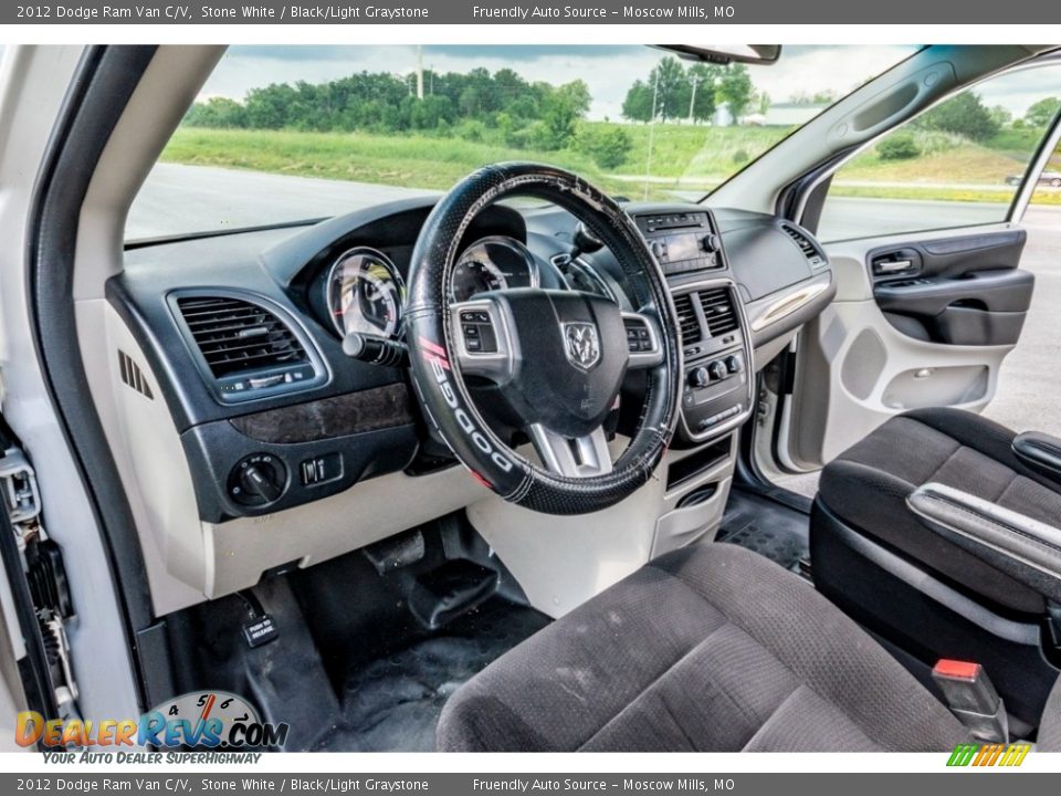 2012 Dodge Ram Van C/V Stone White / Black/Light Graystone Photo #19