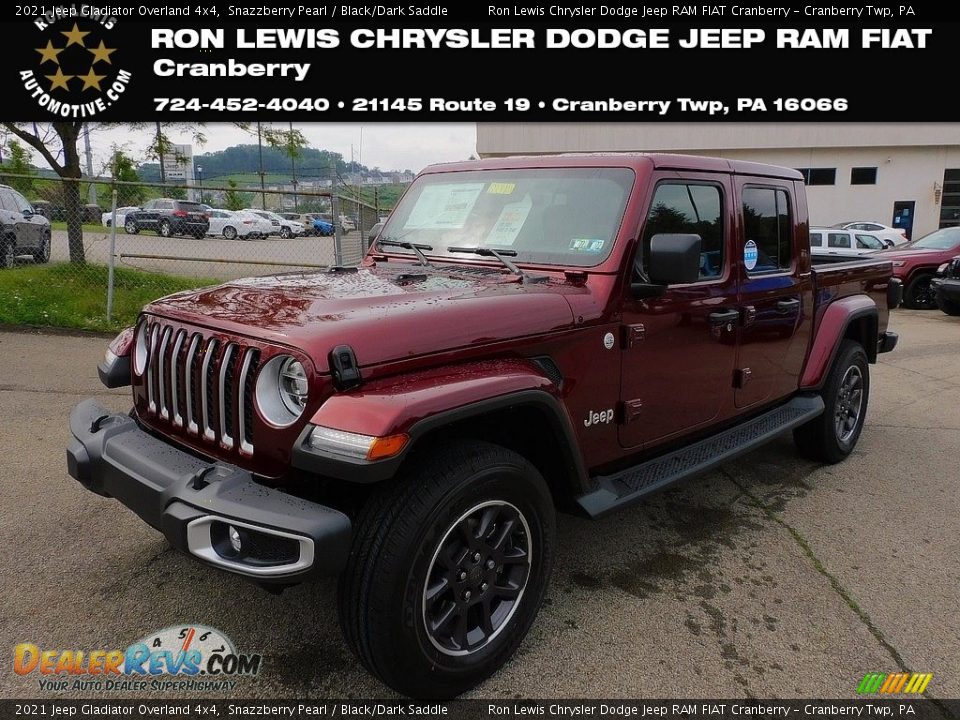 2021 Jeep Gladiator Overland 4x4 Snazzberry Pearl / Black/Dark Saddle Photo #1