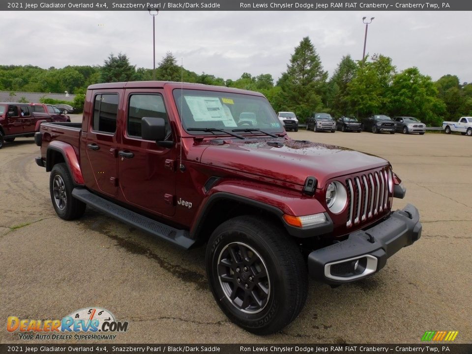 2021 Jeep Gladiator Overland 4x4 Snazzberry Pearl / Black/Dark Saddle Photo #3