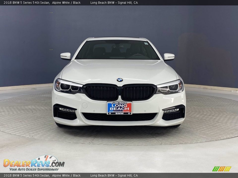 2018 BMW 5 Series 540i Sedan Alpine White / Black Photo #2