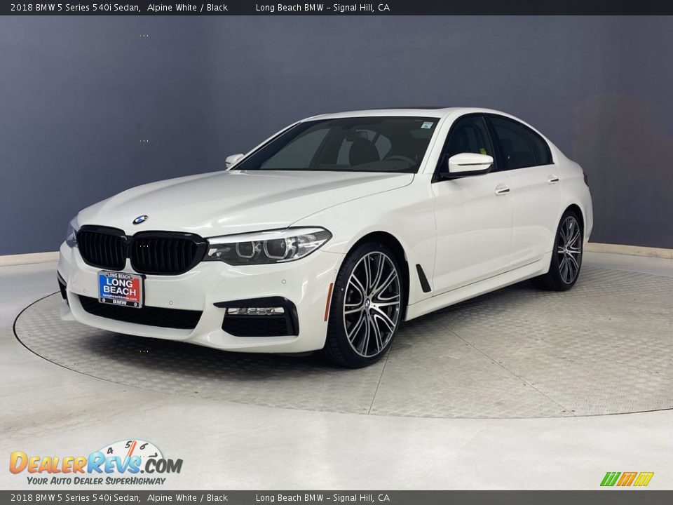 2018 BMW 5 Series 540i Sedan Alpine White / Black Photo #3