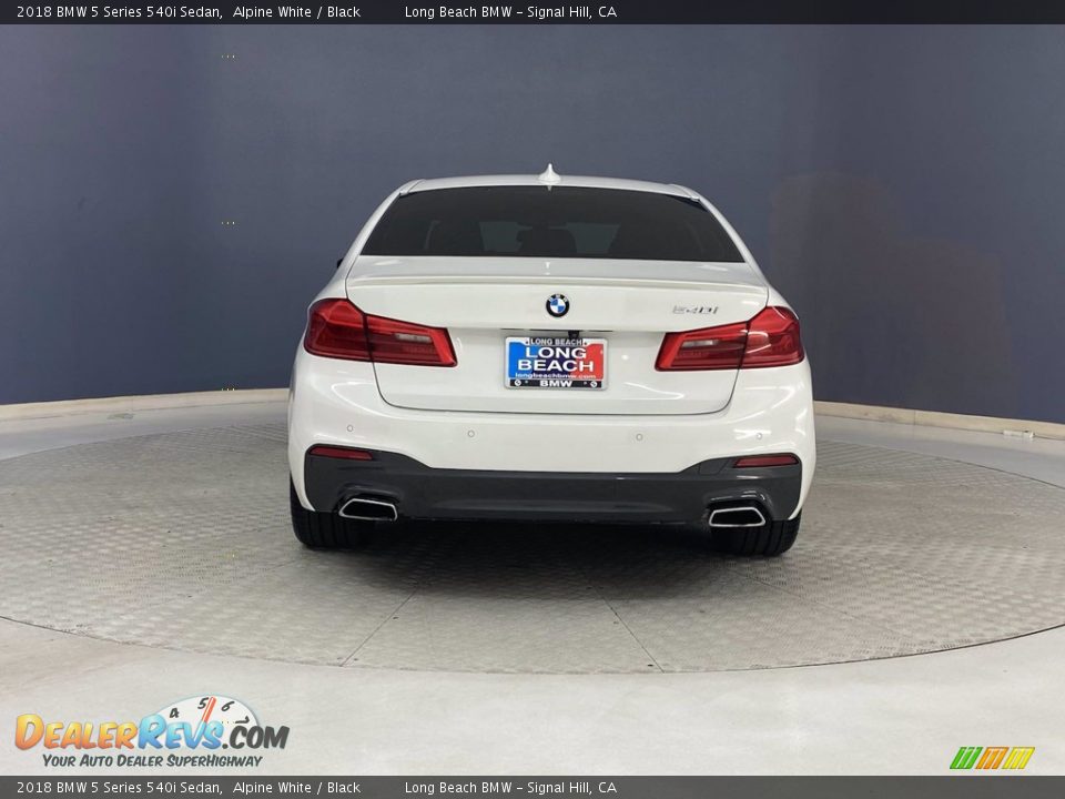 2018 BMW 5 Series 540i Sedan Alpine White / Black Photo #4