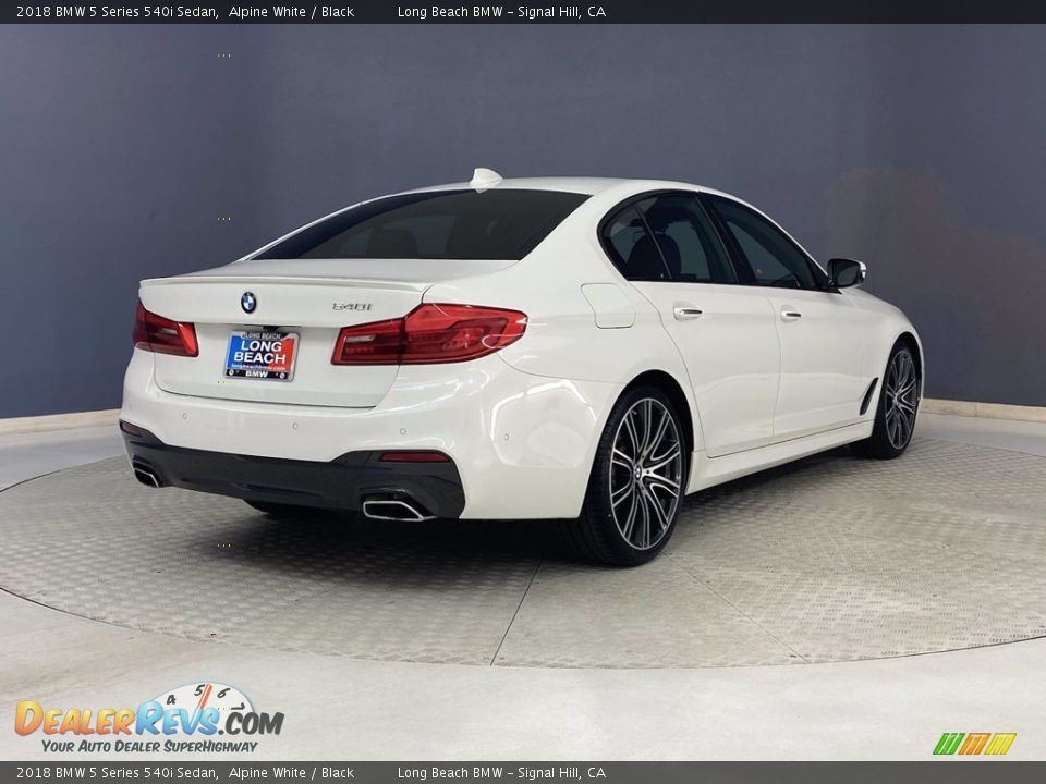 2018 BMW 5 Series 540i Sedan Alpine White / Black Photo #5