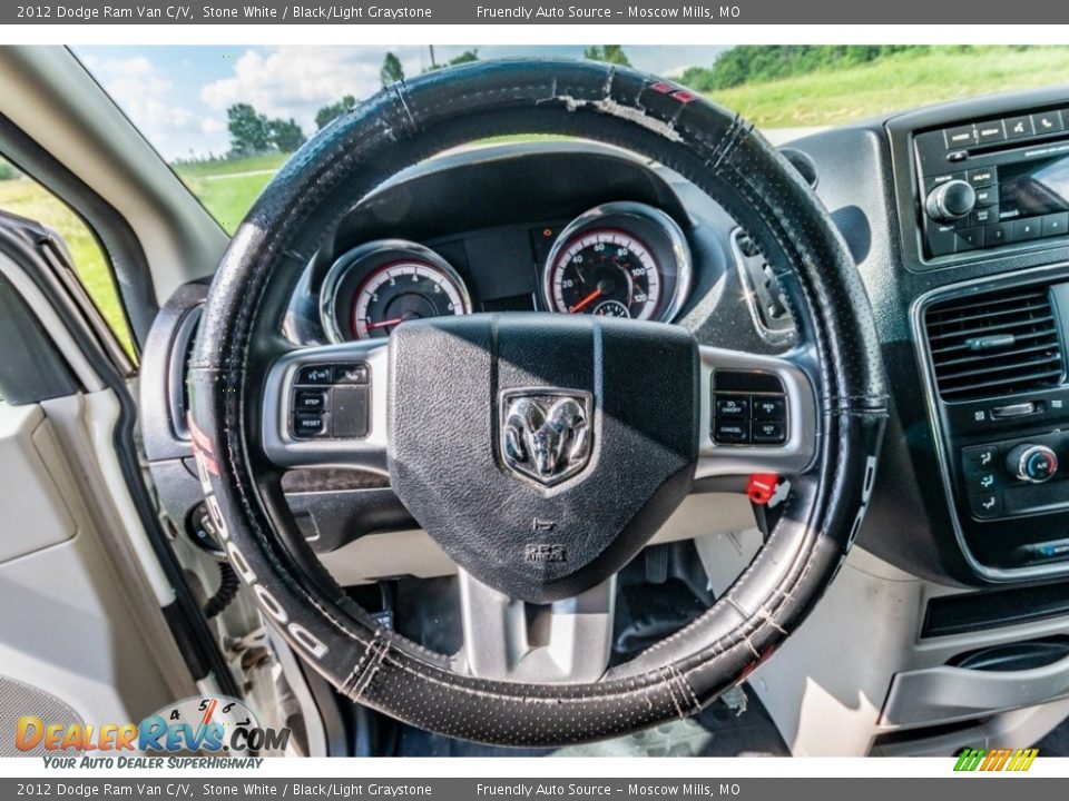 2012 Dodge Ram Van C/V Stone White / Black/Light Graystone Photo #35