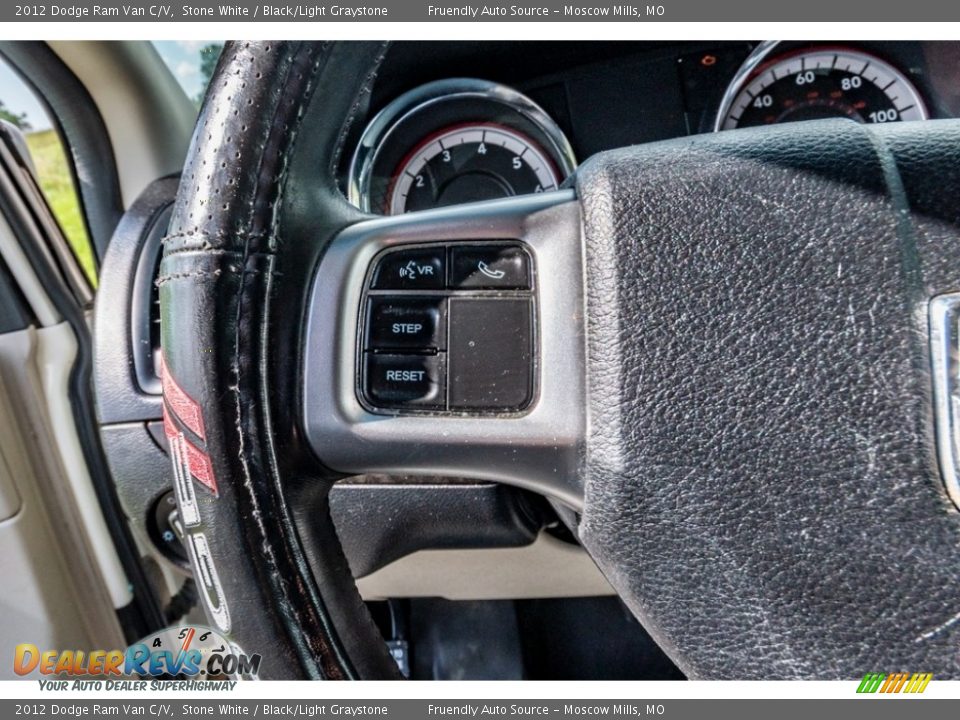 2012 Dodge Ram Van C/V Stone White / Black/Light Graystone Photo #36