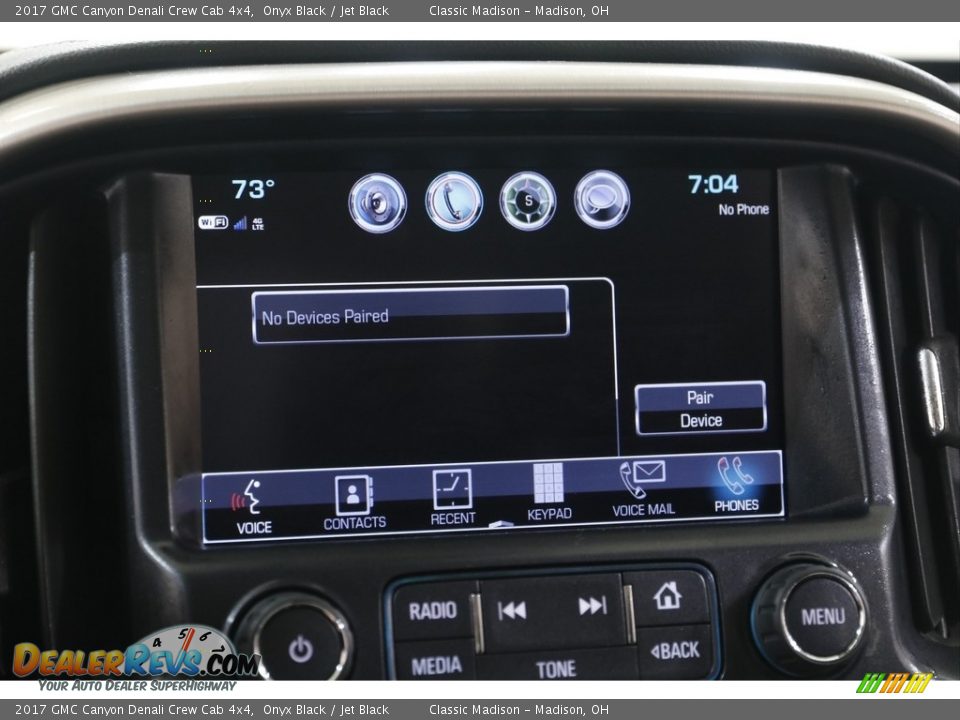 2017 GMC Canyon Denali Crew Cab 4x4 Onyx Black / Jet Black Photo #12