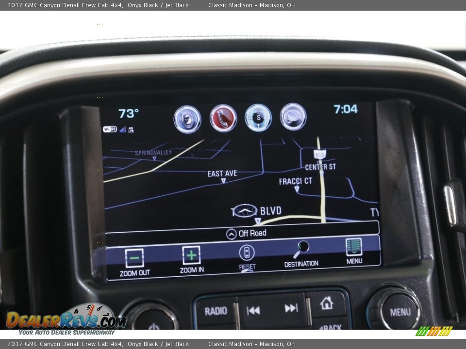 2017 GMC Canyon Denali Crew Cab 4x4 Onyx Black / Jet Black Photo #13