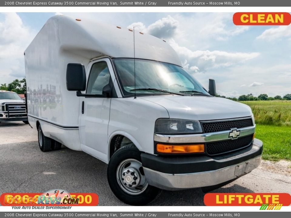 2008 Chevrolet Express Cutaway 3500 Commercial Moving Van Summit White / Gray Photo #1