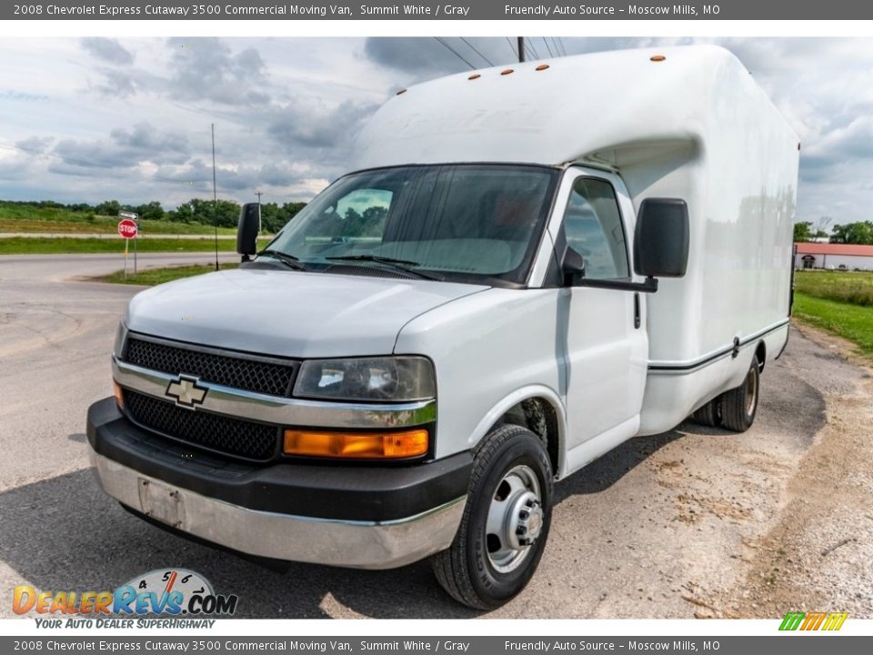 2008 Chevrolet Express Cutaway 3500 Commercial Moving Van Summit White / Gray Photo #9