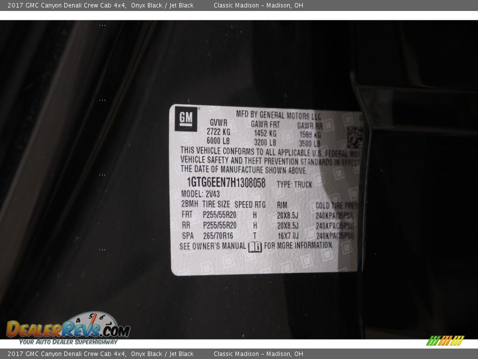 2017 GMC Canyon Denali Crew Cab 4x4 Onyx Black / Jet Black Photo #21