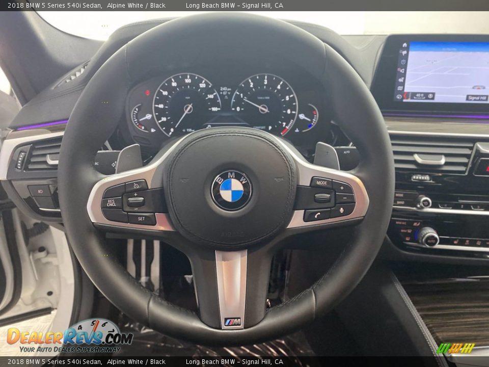 2018 BMW 5 Series 540i Sedan Alpine White / Black Photo #18