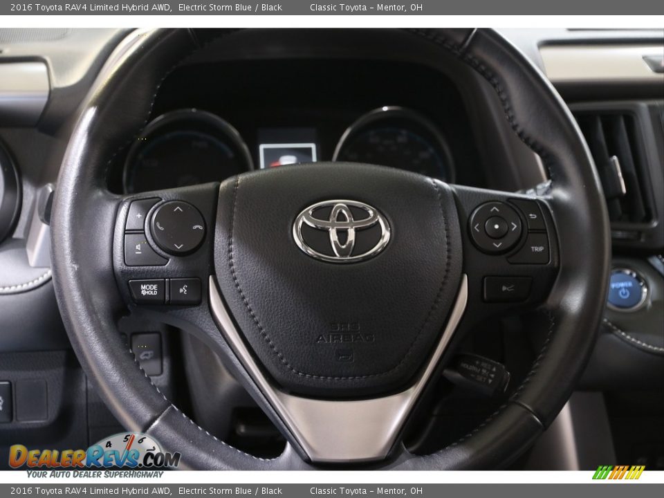2016 Toyota RAV4 Limited Hybrid AWD Electric Storm Blue / Black Photo #7